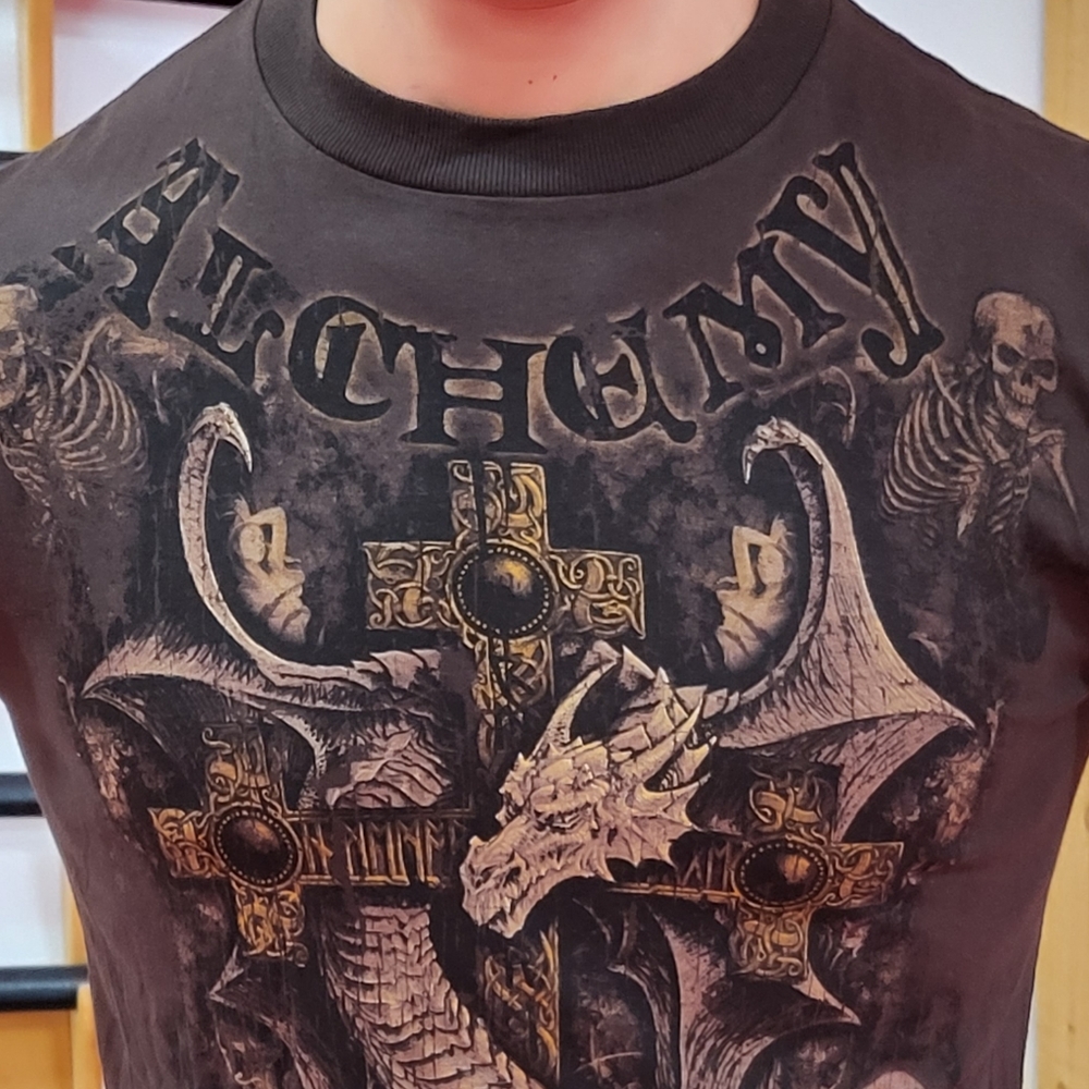 NWOT Alchemy Tee Size Medium Brown 100% Cotton